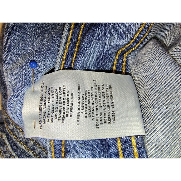 OAT New York Women Wide Leg Jeans Medium Wash High Rise Patch Pocket Size 10/30 - Picture 6 of 11